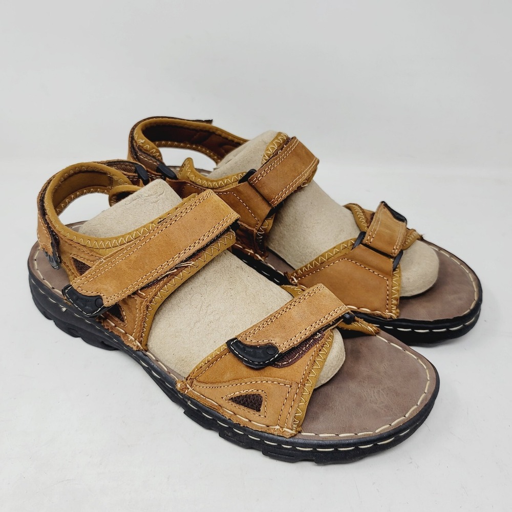 Jousen Men's MY661 Tan Adjustable Strap Open Toe Casual Sport Sandals Size 12